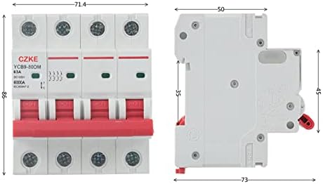 Uncaso ycb9-80dm 4p disjuntor DC usado para o sistema fotovoltaico 6ka dc 1000v proteção de segurança