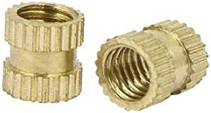 X-Dree Brass Snurl Redonda de inserção redonda injeção incorporada M5x6mmx7mm 1000pcs (Tuerca de inserción Redonda de Moleteado