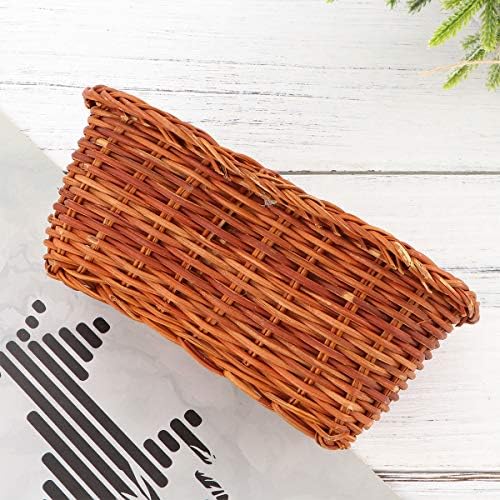 Valiclud Mini cesta decorativa Cesta de tecelagem artesanal Besta de cesto DIY Besta de tricô criativo DIY cesta adereços Micro