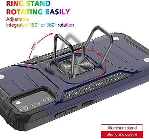 AyMecl A02S Case Galaxy A02S Casos Samsung M02s com protetor de tela HD, casos de grau de armadura com hibridado