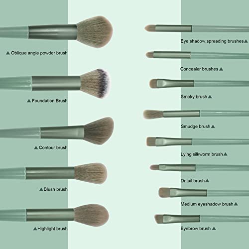 Pincéis de maquiagem kit de maquiagem 13 pcs, escova de sombra escova de escova de fundição Brush Brushes