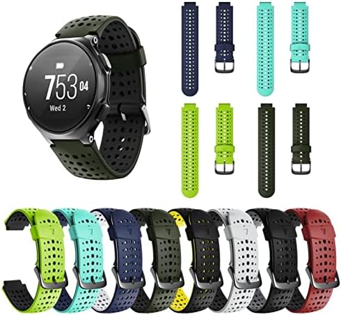 Banda de relógio de silicone de substituição da Wikuna para Garmin Forerunner 230/235 / 220/620 / 630 / 735XT Watch Outdoor