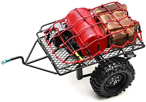 RCHOBBYTOP DIY RC Trailer e Bagagem Net & Mini Shovel & Wooden Box & Oil Tambo & Iron Bucket Decor Acessórios em