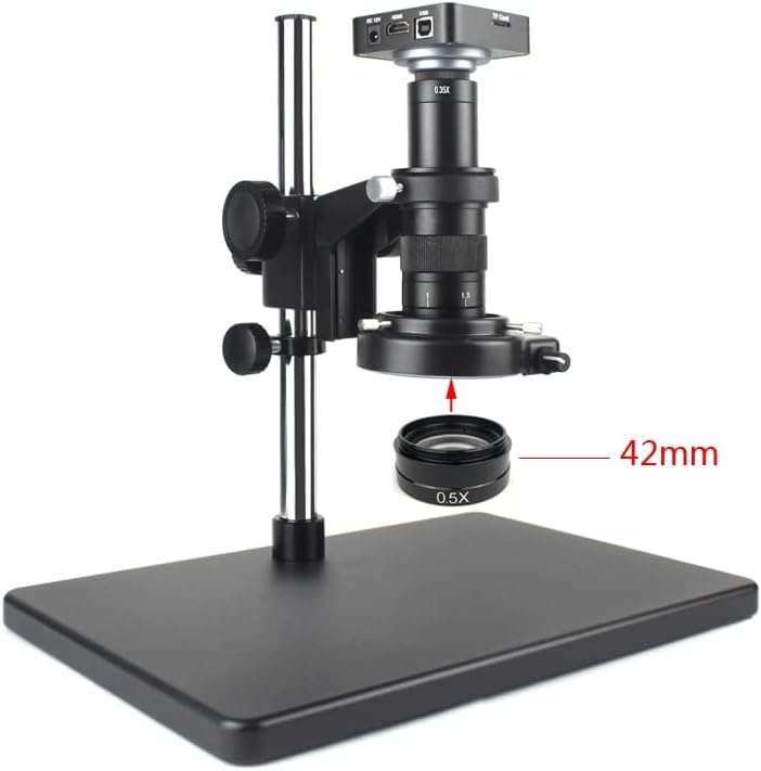 Acessórios para microscópio de laboratório 0,5x / 2,0x / 0,3x lente de vidro de objetivos auxiliares de barlow para xdc-10a