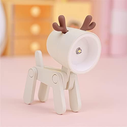 Renxr Mini Night Light for Kids, Creative Dog Deer Led Light Portable Loups de animais fofos para meninos garotos quarto berçário