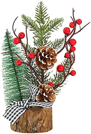 Decoração de Natal Treça Mini Árvore de Natal Pequena Árvore de Natal Combatão Mesa de Árvore de Natal Top Trees de Natal