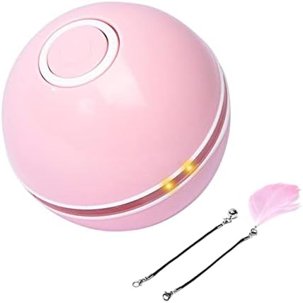Floralby Cats Ball rotativo Smart LED Automático Desligar gatos de brinquedo deformado rosa