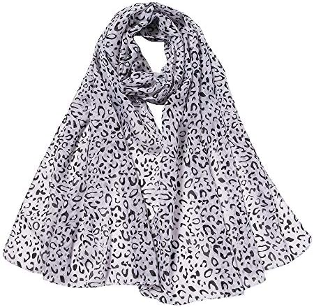 Moda lenço de cabeça leve lenço de lenço de estampa macia ladras lenços de chiffon lenços de leopardo de queda feminino