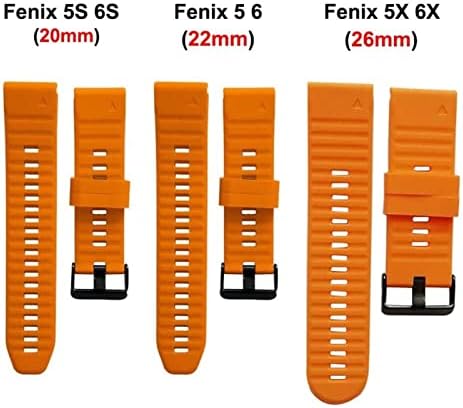 Gzifc The New 26 22 22mm Watch Band Strap for Garmin Fenix ​​6x 6 6s Pro 5s mais 935 3 hr relógio de liberação rápida Silicone EasyFit