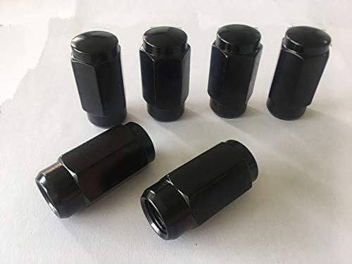 20pcs 1,87 Black 9/16 -18 Porcas de terminal de roda FIT 1994 Chevrolet G30 pode se encaixar nas jantes OEM, o comprador precisa