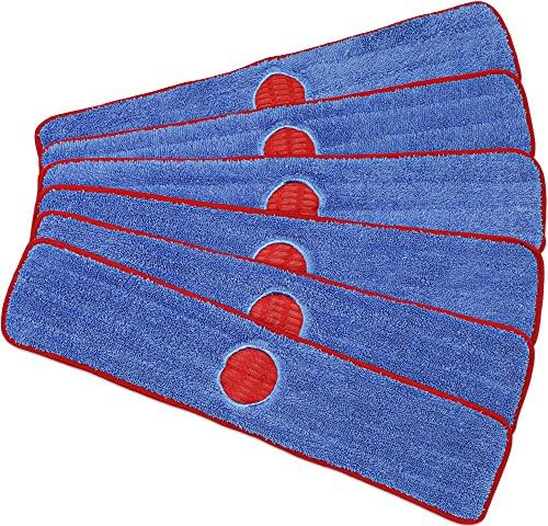 CleanAide Twist Yarn Microfiber Mop Pad com lavador de ponto, 24 polegadas, 6 pacote