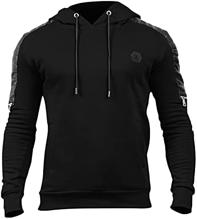 Jaqueta tracksuit Mens Dois cenários de couro sólido Palnta masculina Capuzes de emenda de bolso Casual Men Suits & Sets