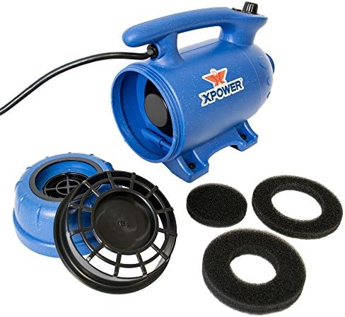 XPower B-24 Profissional Pet Helfing Force Secer com motor poderoso e silencioso, velocidade variável e calor extra, versátil para