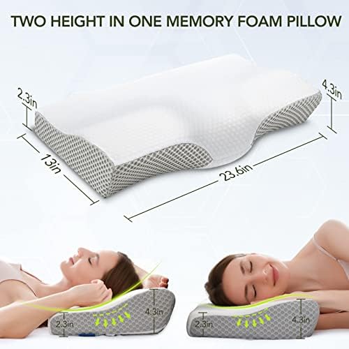 Almofado cervical de espuma de memória para alívio do ombro no pescoço Alívio de contorno ortopédico travesseiro para dormir