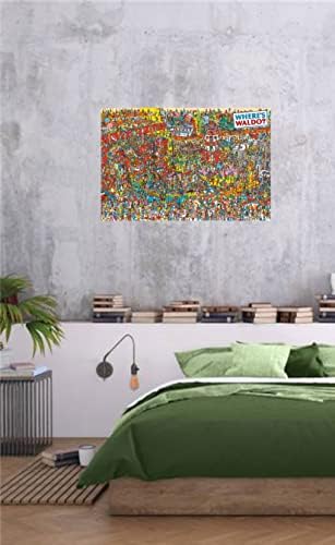 Pôster BuyartForless Onde está o Waldo? Visual Challange 36x24 Art Print Poster, multicolor y, sala de estar