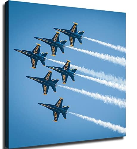 Fotos militares históricas dos EUA ~ Blue Angels Air Show Poster Canvas pintando impressão Arte da parede Cool Picture