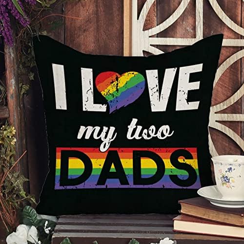 L Love My Dads Gay Throw Pillow Capa do dia dos namorados Caixa de travesseiro Rainbow Pride lésbica gay lésbica entre