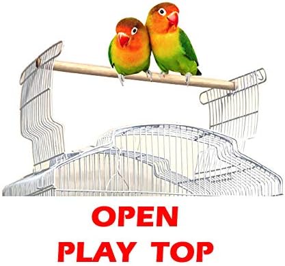 Open Top Canary Peraikeet Cockatiel Lovebird Finch Bird Cage com portas reprodutivas