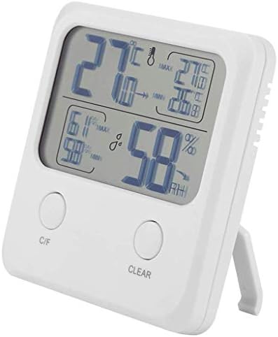 Termômetro da sala WDBBY Termômetro digital Termômetro interno, medidor de umidade da temperatura ambiente rara da tela