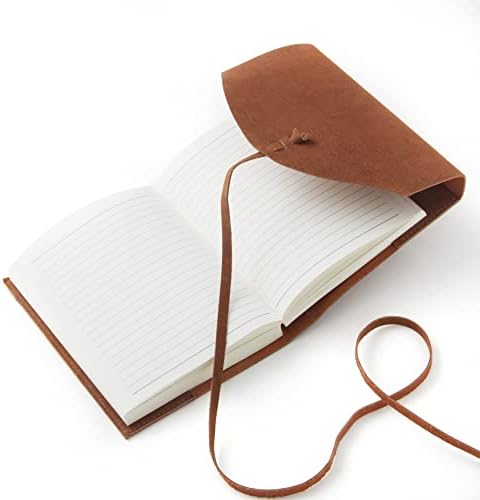 Loja de Produtividade - Genuine Full Grein Leather Journal & Notebook | Jornal de couro artesanal e caderno para homens e mulheres