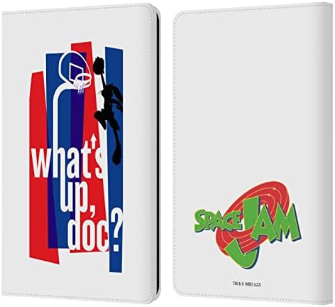 A Case Case Designs Oficialmente licenciados Space Jam What's Up Doc? Graphics Leather Book Carteira Capa compatível com Kindle Paperwhite