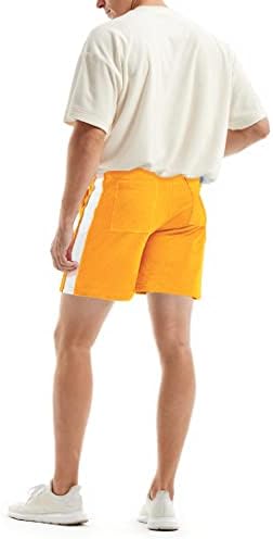 Shorts de suor de treino masculino AIMPACT 5 polegadas de algodão de algodão, shorts de corrida com bolsos