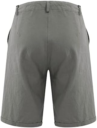 Ymosrh cargo masculino short linho de algodão casual shorts soltos pijamas bolsas de bolso calças grandes e altas curtas