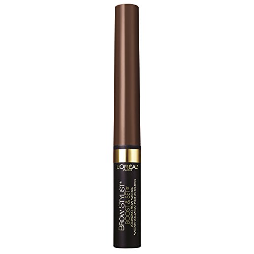 L'Oréal Paris Cosmetics Brow Stylist Boost e Set Brow Rímel, morena escura, 0,1 onça fluida