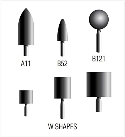 Norton 61463622649 1/2x1/2x1/8 pol. Pontos montados em fibra de algodão AO, tipo W185, 80 Grit, 25 pacote