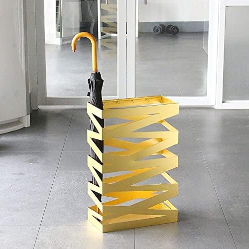 Omoons Super Quality Umbrella Stand, porta -guarda -chuva de metal, com bandeja de gotejamento e ganchos, organizador decorativo