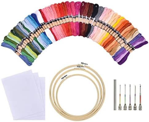 Geltdn 50/100pcs Cross Stitch Floss Borderyery Kit Colorido Freações Magic Bordado Costura de argola Definir caneta de