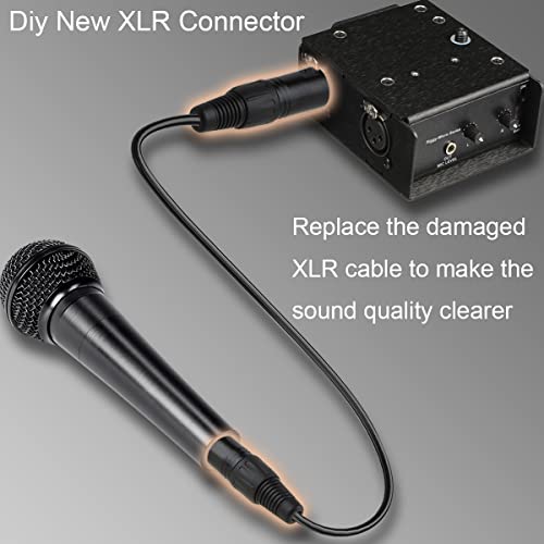 DKARDU 10PCS 3 PIN XLR SOLDER CONECTOR, 5 machos e 5 fêmeas XLR Mic Snake Plug, soquete de áudio do microfone para