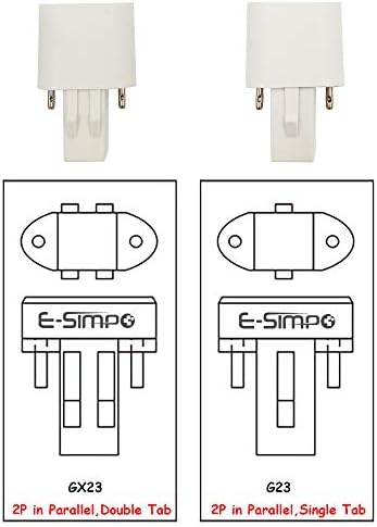 2PCS E-SIMPO G23 4W LED BULLB PLS-7W SUBSTITUIÇÃO G23D 2P LED PL ROTAFIT HORIZONTAL RESPONDIDADO PLAFE DE LIGHT PLUG para indutância/lastro