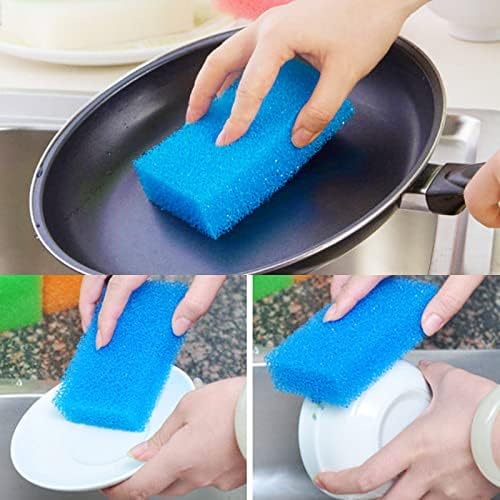 Esponjas embrulhadas individualmente, 24 Pack Kitchen Washing Sponge Bulk, para pratos de limpeza doméstica Apartamentos de viagem,