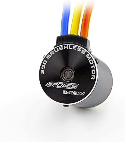 Hobbystar 550 Motor sem sensor sem sensor, 4-POLE, 3800KV para 1/10 RC Curso curto caminhão