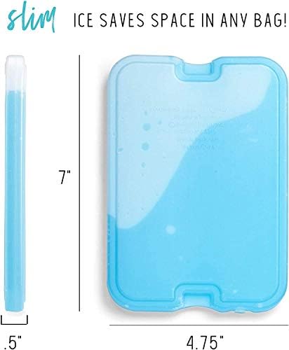 Fit + Fresh XL Coolers Cool Freezer Slim Ice Pack para lancheira, refrigeradores, bolsas de praia e cestas de piquenique,