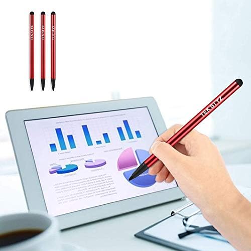 Tek Styz Pro Stylus funciona para LG Stylo 6 de alta precisão sensível em forma compacta para telas de toque [3 pack-vermelho]