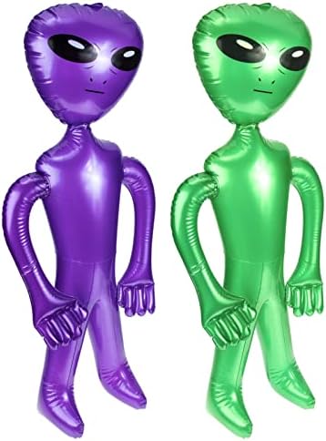 Aboofan 6pcs cm favor os aliens favores lojas de propriedade marciana infla gigante inflatar ufo child roxo suportes inflável de