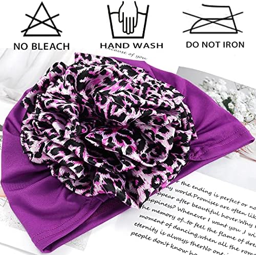 Bohend Women Big Flower Elastic Turbano Feio de Turbano Cabeça de Capinho de Capinho Capinha de Cabelo Para Mulheres e Meninas