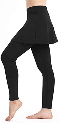 Mulheres Kangma Capris Skirt Leggings com calças de cintura alta ativa Skort para proteção solar de tênis