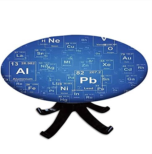 Tabela de mesa redonda educacional, padrão da escola de ciências com elementos de laboratório de fórmulas Matemática