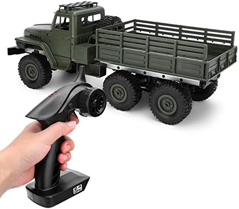 Caminhão militar VGEBY RC, 1/16 2.4G em escala completa do modelo de transmissão de tração de tração nas rodas de seis rodas carro