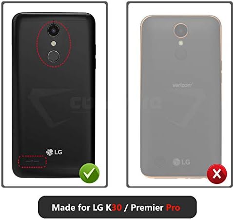 Case da série Covware Aegis para LG K30 / Premier Pro LTE / Harmony 2 com protetor de tela embutido para o corpo inteiro de