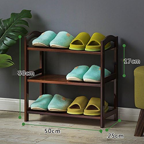 Dulplay Wood Shoe Rack, Bench Shoe Bamboo, prateleiras de entrada de prateleiras estante de estante de 3-6 camadas para