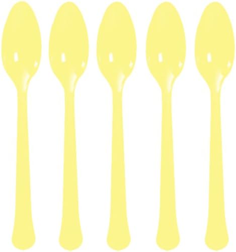 Peso pesado Bright Royal Blue Plastic Spoons - pacote de 20