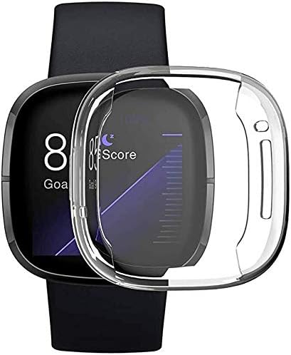 [2-PACK] Superguardz para Fitbit Versa 3 / Fitbit Sense Caso, Armadura de cobertura protetora à prova de choque clara