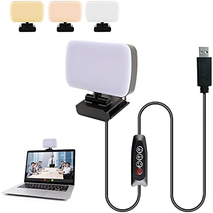 Luz de vídeo LED com 120 miçangas de lâmpada para remoção trabalhando para aprender videoconferência iluminação com clipe