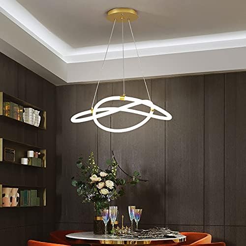 Lustre de knoxc lustre acrílico ， lustres de LED modernos, luz de 72W, luminária de teto acrílico, lâmpada de suspensão linear