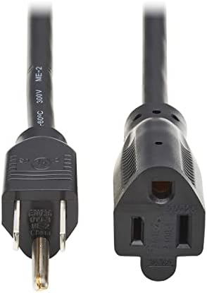 Tripp Lite Standard Power Extension Cord, 10 pés / 3 metros, 13 amperes 120V, 16 AWG, NEMA 5-15P a 5-15R Plugues,