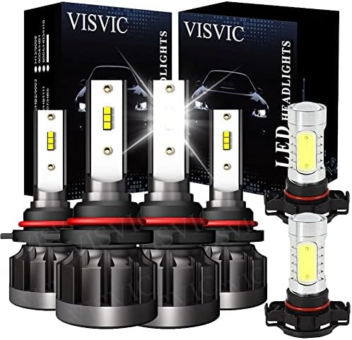 Visvic Fit for Toyota RAV4 LED BULS DE FARECTROS COMBO 9005 + 9005 BEAM ALTO/BAIXA + H16 Lâmpadas de neblina LED,